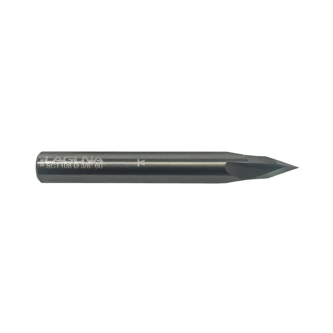 3/8" 2-Flute 60 Degree V-Groove CNC Router Bit - Image 1