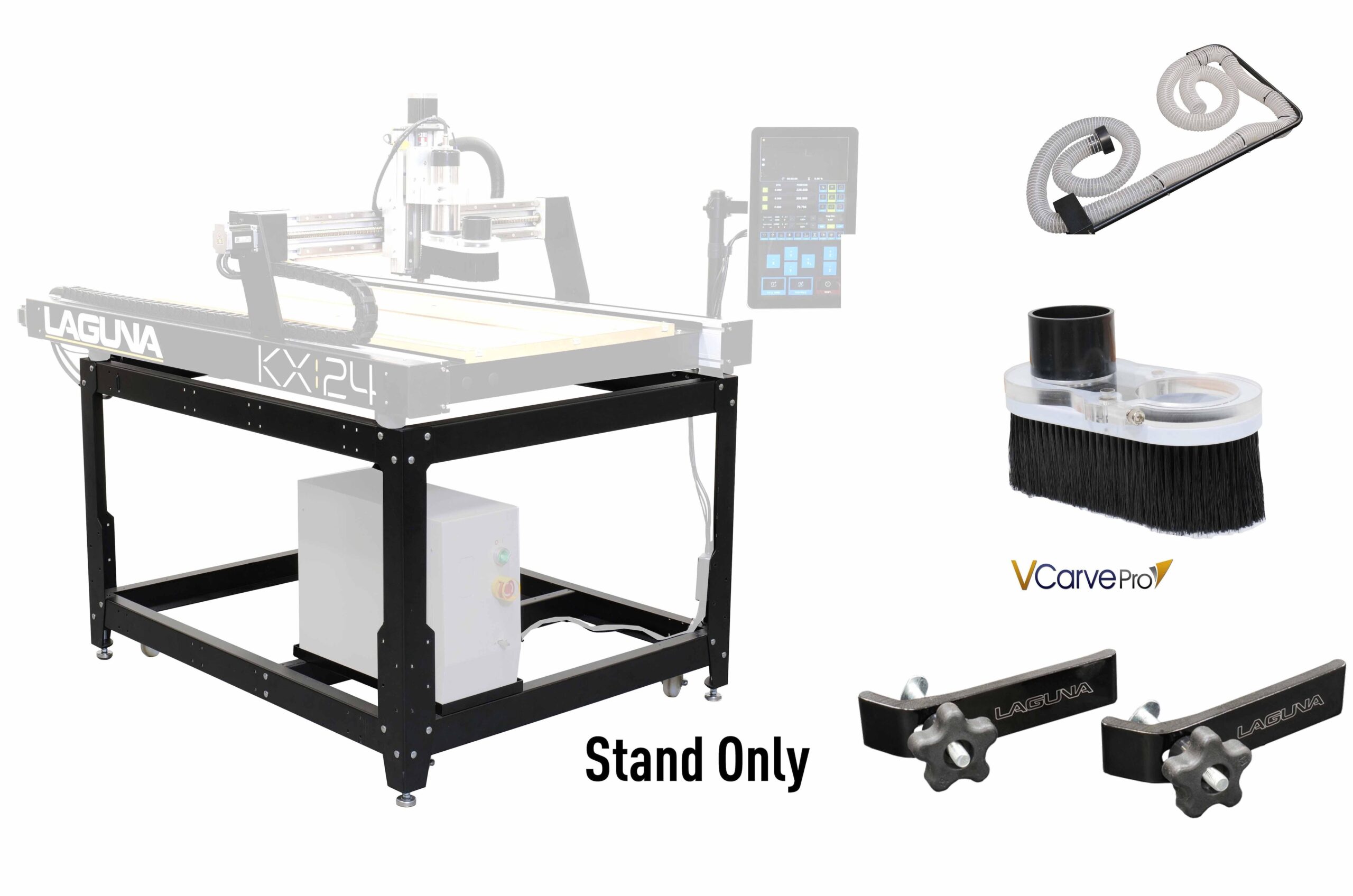 KX|24 Accessories Bundle: Mobile Stand, Overh. Dust Kit, Dust Shoe, 2 Clamps, VCarve Pro, LED - Image 1
