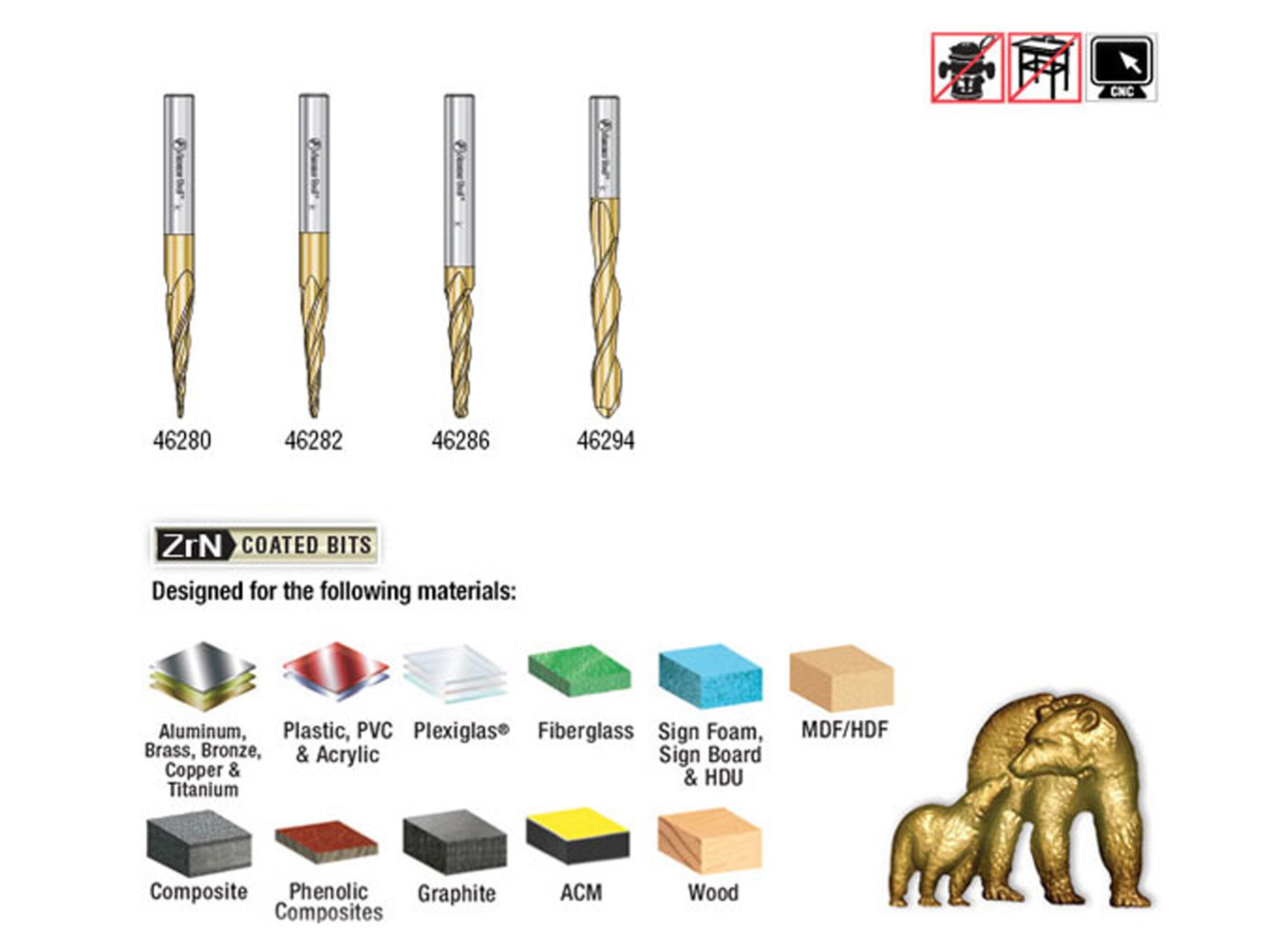 Tooling Kit - 4pc. Ball Nose Carving Set - Image 1