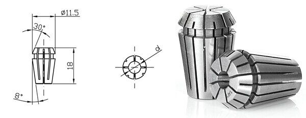 COLLET20ER16201208_Collects-01 ER 16 Collet 1/8" - Image 1