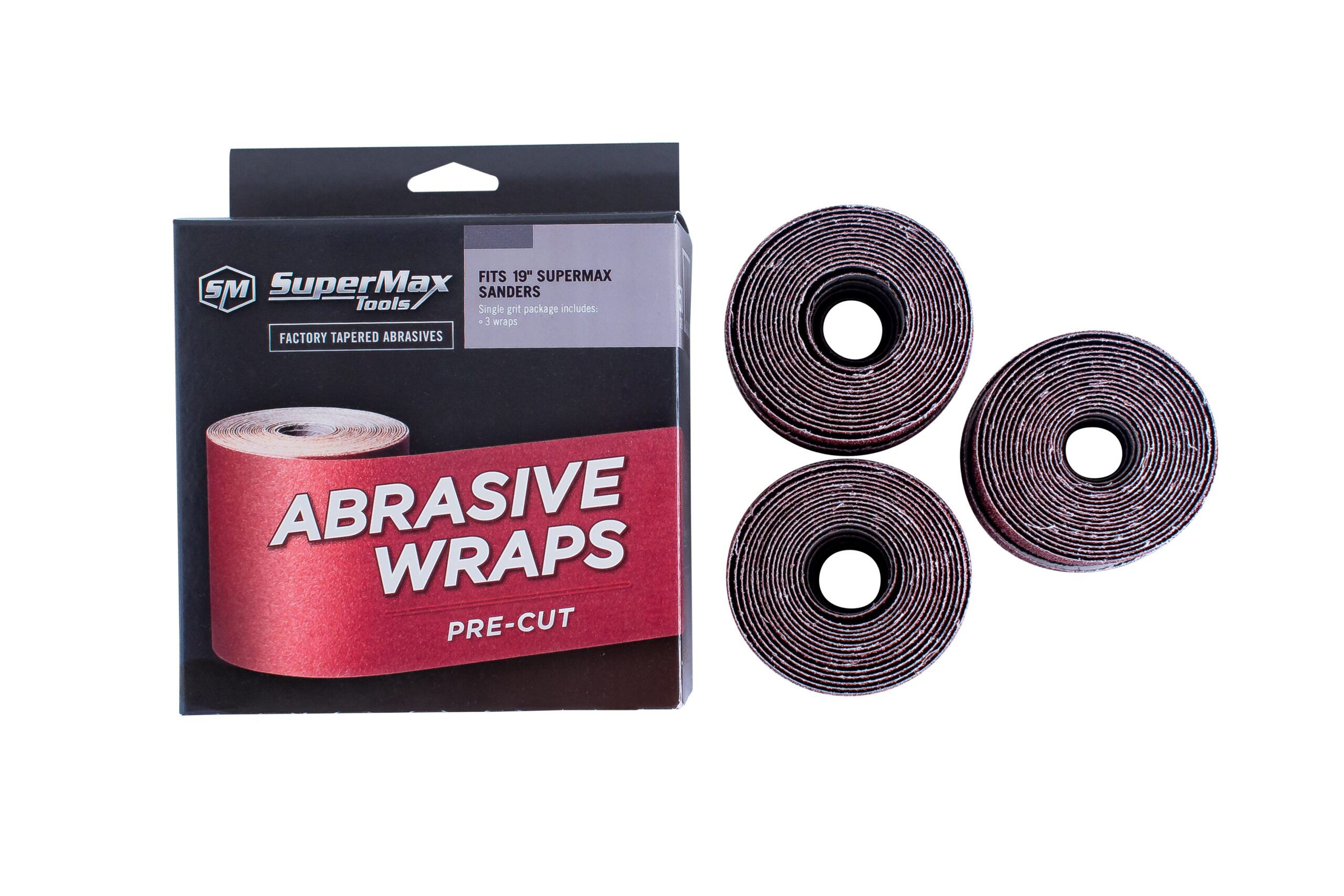 SUPMX-60-19-120_Abrasive20Wraps-01 Pre-Cut Sander-Ready 120 Grit: 19" Drum Sander (3-wraps per box) - Image 1