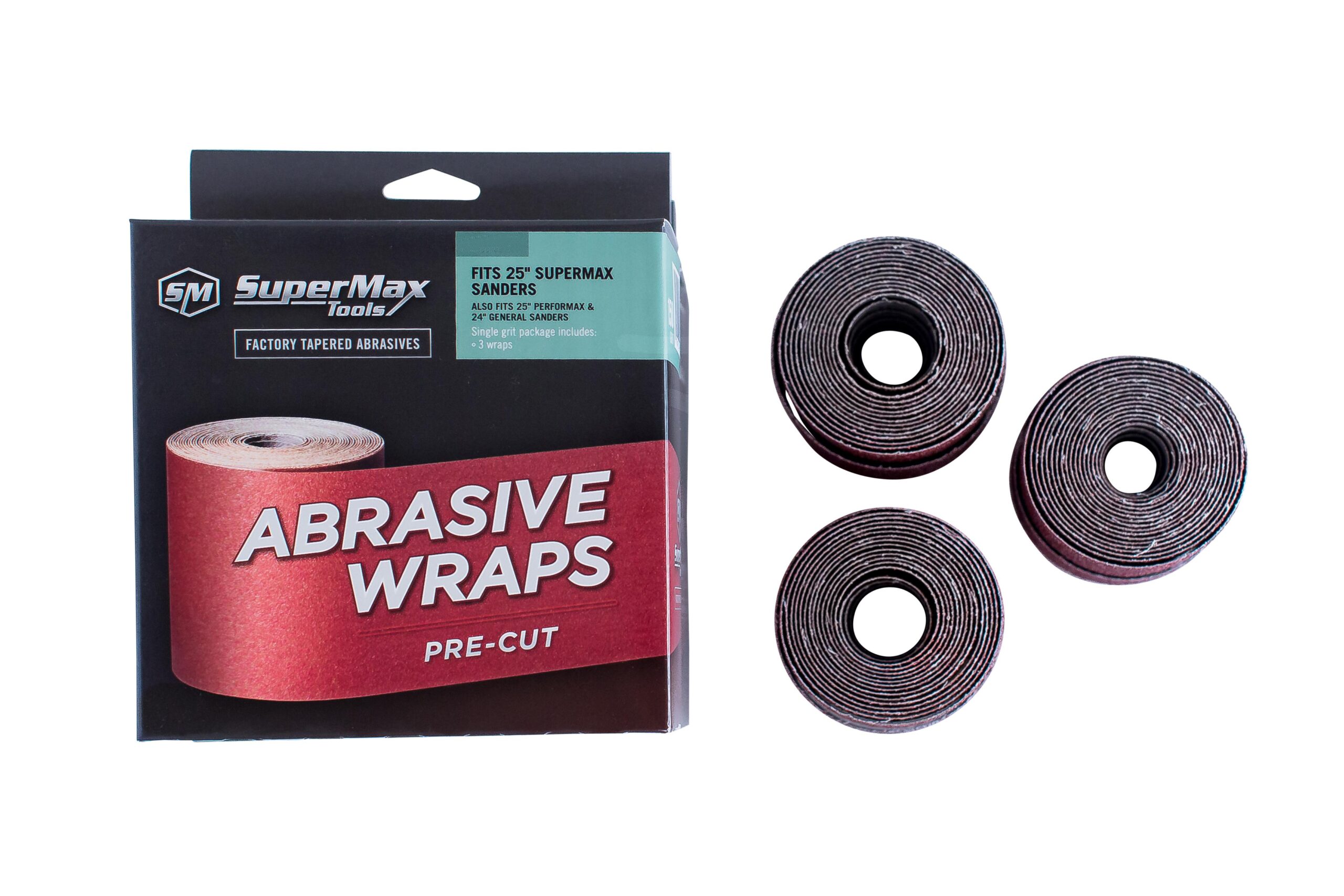 SUPMX-60-5150_Abrasive20Wraps-01 150 Grit: 25" Drum Sander (3-wraps per box) - Image 1